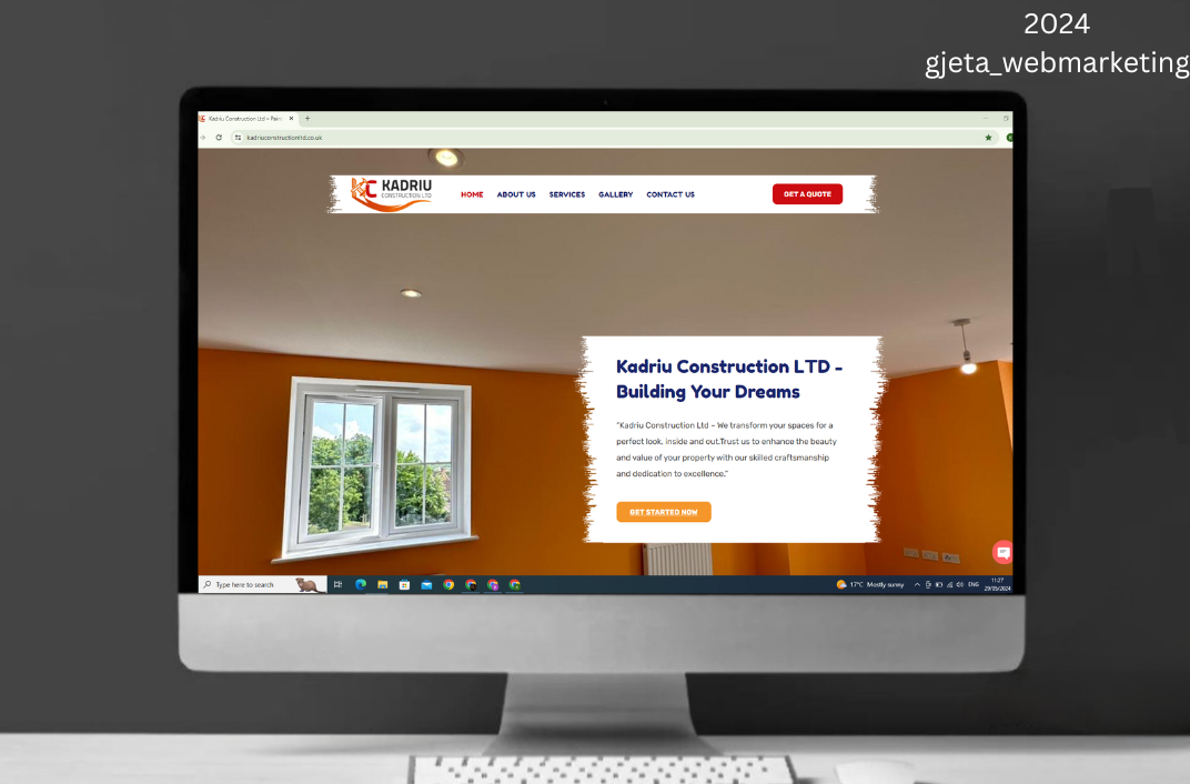Kadriu Construction – Web Design Project for Building & Renovation Services in London UK