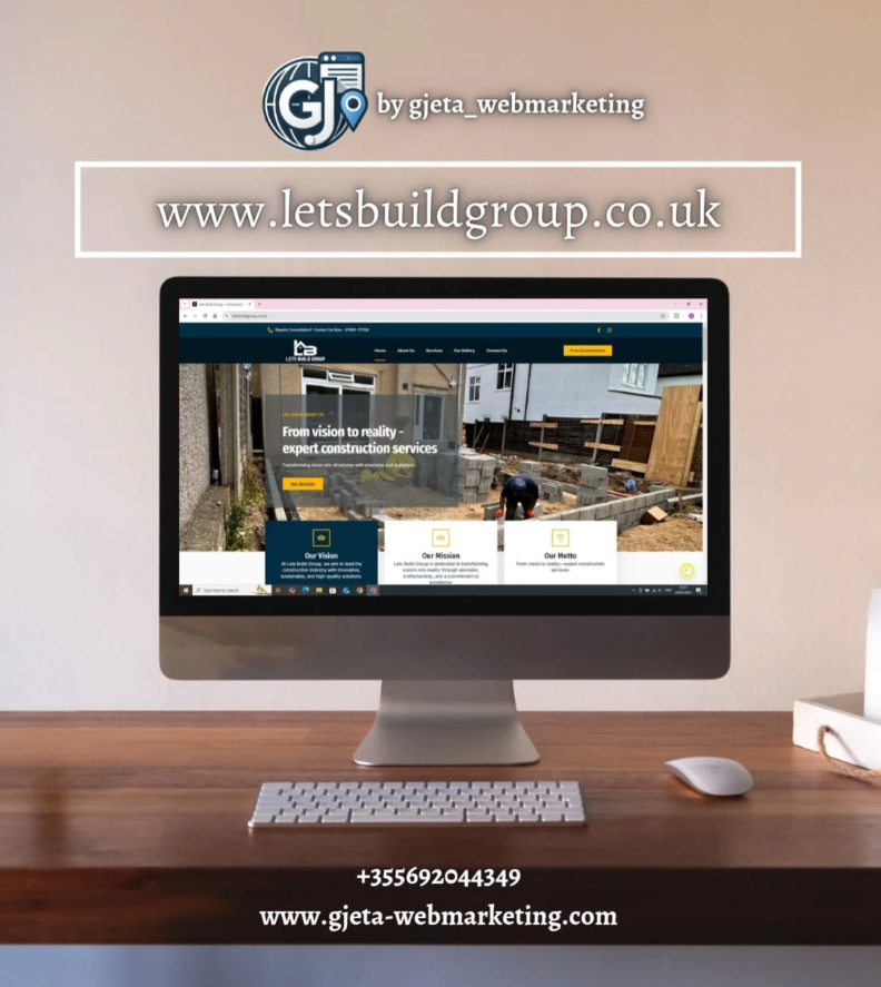 LetsBuild Group – Web Design Project for Construction & Property Services in the UK