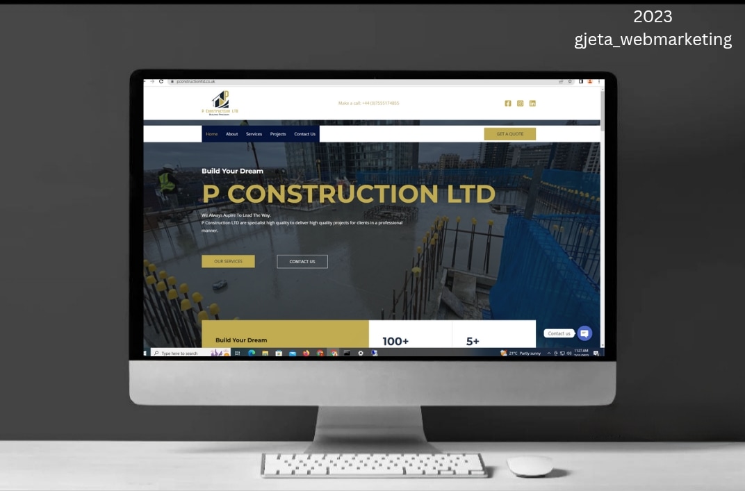 Professional website design created by Gjeta WebMarketing