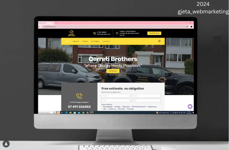 Qerreti Brothers – Website Project for Construction & Home Renovation Services in London UK